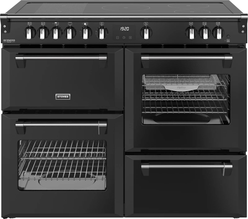 Image of Stoves Richmond Deluxe 110Ei RTY 110cm Electric Range Cooker with Induction Hob - Black - A/A/A Rated