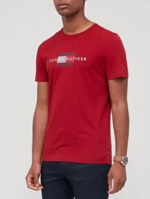 Image of Tommy Hilfiger Lines Hilfiger T-Shirt, Red Size M Men