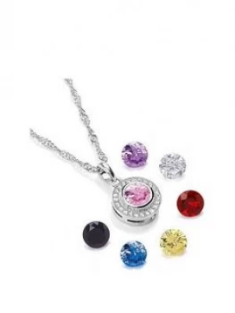Image of Buckley London Interchangeable Gemstone Pendant Necklace with FREE Gift Bag, One Colour, Women