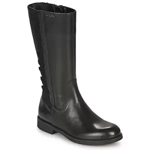 Image of Geox AGGATA Girls Childrens High Boots in Black - Sizes 10 kid,11 kid,11.5 kid,12 kid,13 kid,1 kid,1.5 kid,2.5