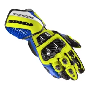 Image of Spidi Carbo Track Evo Blue Yellow M