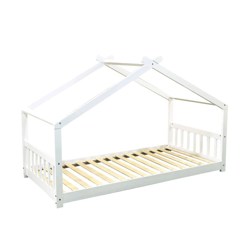 Image of Kidsaw Jinsen White Wooden Cottage Bed - 3ft Single