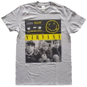 Image of Nirvana - Bleach Cassettes Unisex Medium T-Shirt - Grey