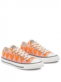 Image of Converse Chuck Taylor All Star Heart Ox Trainers - Multi, Size 5, Women
