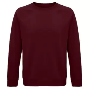 Image of SOLS Unisex Adult Space Organic Raglan Sweatshirt (L) (Burgundy)