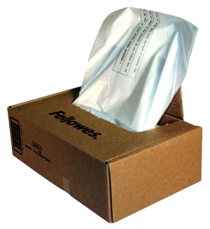 Image of Fellowes Waste Bags Capacity 165 Litre 1 x Box of 50 Bags for