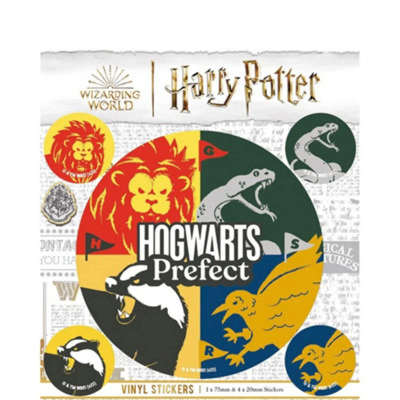 Image of Harry Potter Hogwarts Prefect Stickers (Pack of 5) Multi unisex