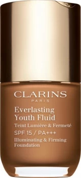 Image of Clarins Everlasting Youth Fluid Illuminating and Firming Foundation SPF15 30ml 118.5 - Chocolate