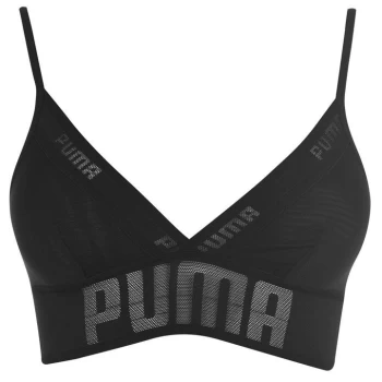 Image of Puma Sheer Triangle Bralette - Black