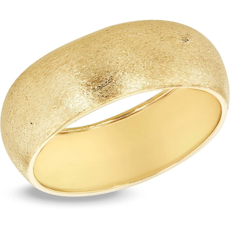 Image of Be You 9ct Gold Satin Band Ring Yellow Gold female L