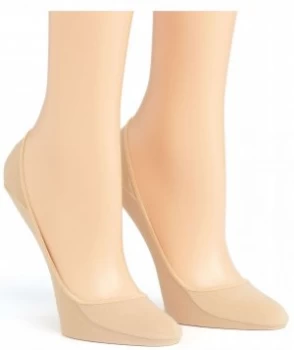 Image of Calvin Klein No show cotton 2 pair pack liners Nude