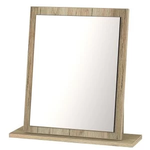 Image of Robert Dyas Wilcox Ready Assembled Dressing Table Mirror - Oak Effect