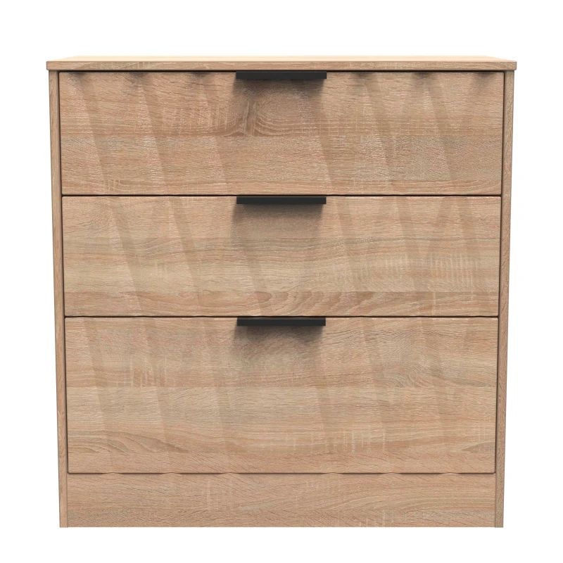 Image of Ready Assembled 2 U Washington 3 Drawer Deep Chest (Ready Assembled) in Light Oak Light Oak Unisex