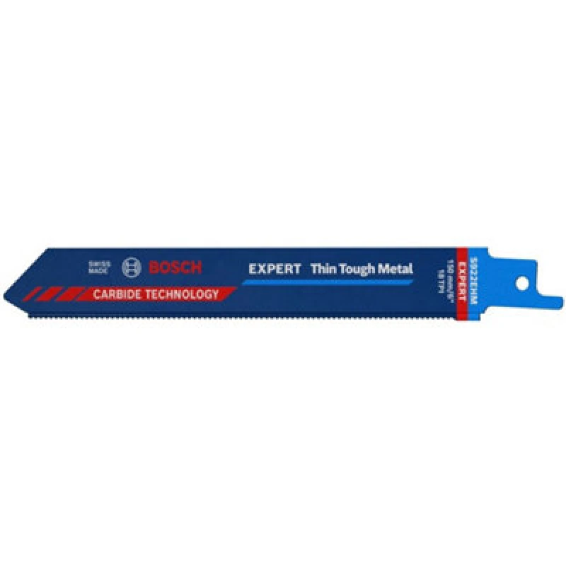 Image of Bosch Expert S922EHM Thin Tough Metal Cutting Reciprocating Sabre Saw Blades 2608900362 Length: 150mm