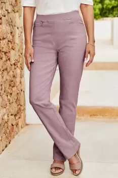 Image of Premium Pull-On Twill Straight Leg Jeans 31"