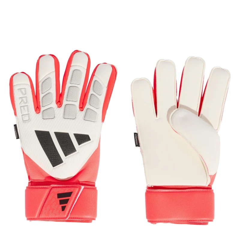 Image of adidas Predator Match Fingersave Goalkeeper Gloves Adults White/Red unisex 7