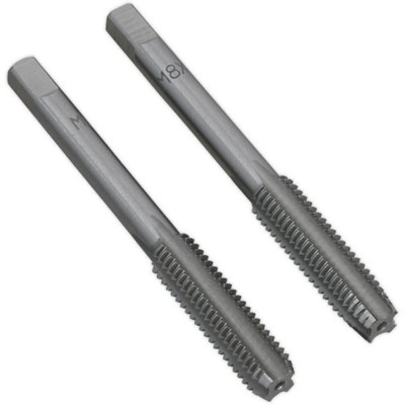 Image of Loops 2 PACK - M8 x 1.25mm Taper & Plug Tap Set - Premium Steel - Socket Threading Bit Metallics
