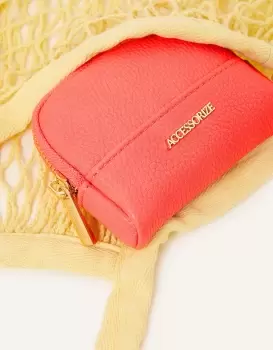 Image of Accessorize Womens Soft Crescent Coin Purse Orange, Size: L 9cm x W 10 cm