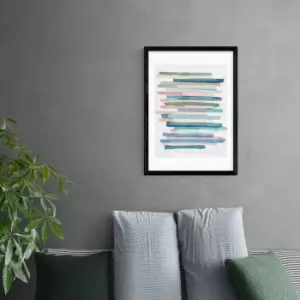 Image of East End Prints Pastel Stripes Print Blue/Pink/Green
