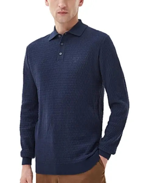 Image of Barbour Thornbury Long Sleeve Knit Polo Shirt