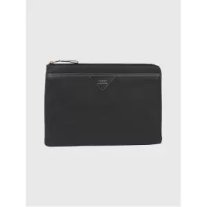 Image of Tommy Hilfiger Th Corp Leather Laptop Sleeve - Black