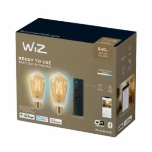 Image of Wiz WiFi Ble 50W St64 Amb Tw 2Pk+remote