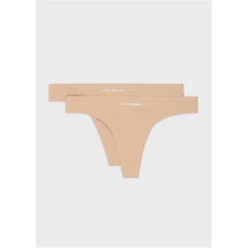 Image of Emporio Armani 2 Pack Basic Thongs Pink/Nude Size L Women