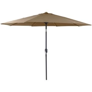 Image of Charles Bentley 2.7M Metal Crank & Tilt Parasol - Taupe