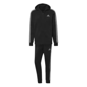 Image of adidas 3S Fleece Tracksuit Mens - Black
