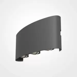 Image of Maytoni Lighting - Maytoni Maytoni Strato Outdoor Flush Wall Lamp Grey, 16.5cm, 3000K IP54