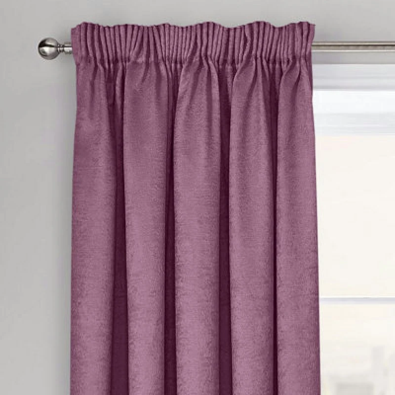 Image of Velosso Westwood Dimout Pencil Pleat Curtains - Mauve