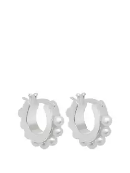 Image of Simply Silver Silver Mini Pearl Hoop