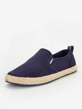 Image of Superdry Hybrid Slip On Classic Espadrilles - Navy, Size 9, Men