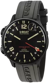 Image of U-Boat Watch Capsoil Doppiotempo DLC - Black