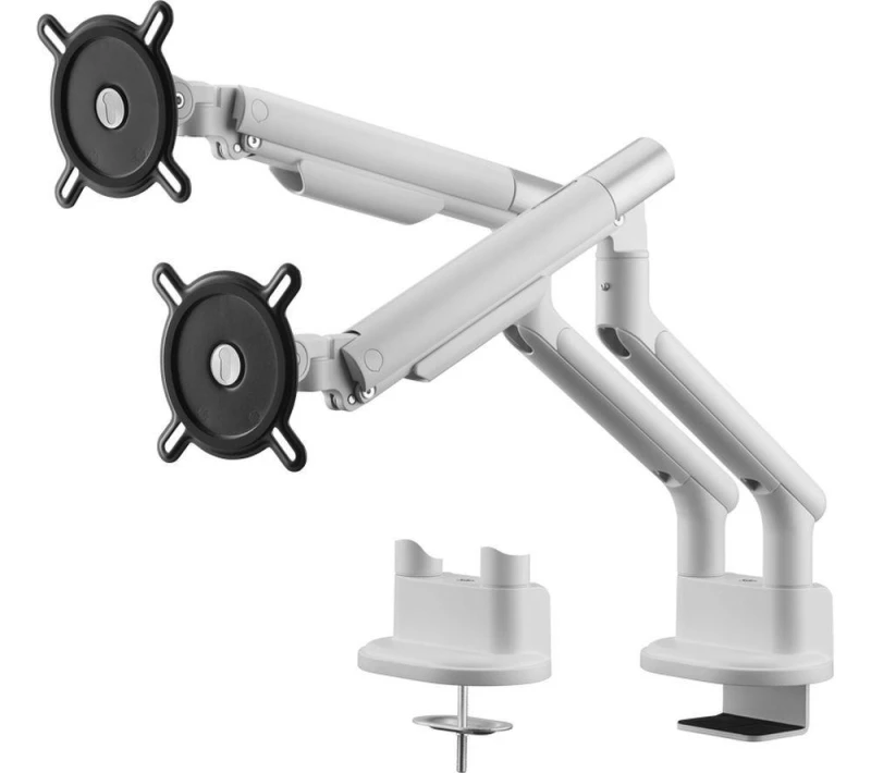 Image of ONE FOR ALL DM7220 Dual Arm Full Motion 13-35" Monitor Desk Mount - White 8716184077982