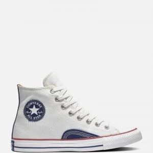 Image of Converse Mens Chuck Taylor All Star Indigo Boro Hi-Top Trainers - Egret/Vintage White - UK 10