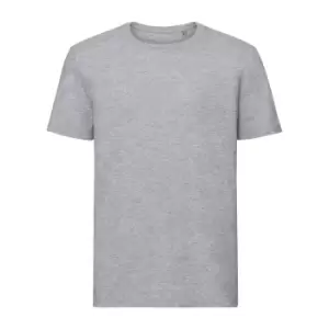 Image of Russell Mens Authentic Pure Organic T-Shirt (S) (Light Oxford Grey)