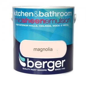 Image of Berger Kitchen and Bathroom Emulsion - Magnolia - 2.5L