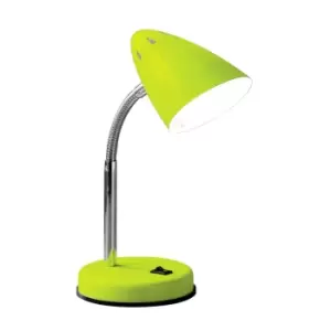 Image of Premier Housewares Chrome Adjustable Desk Lamp - Green