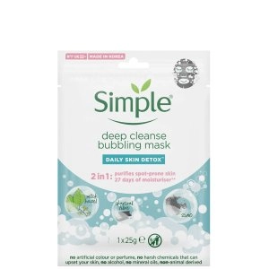 Image of Simple Daily Skin Detox Bubbling Deep Cleanse Sheet Mask 1pc