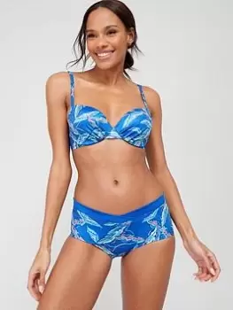 Image of DORINA Noumea Light Padded Bikini Top, Blue, Size 32B, Women