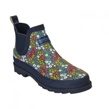 Image of Regatta Lady Harper Ankle Wellington - Navy Ditsy