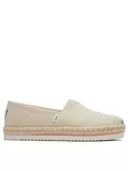 Image of TOMS Alpargata Platform Rope Espadrille - Natural, Beige, Size 7, Women