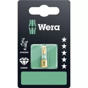 Image of Wera 867/1 BDC SB SiS 05134375001 Torx bit T 15 Tool steel alloyed, DLC coated D 6.3