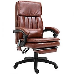 Image of Vinsetto Office Chair Brown PVC Leather, PU Leather, Metal 921-341V70