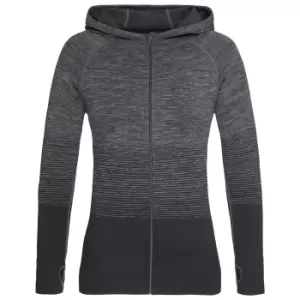 Image of Stedman Womens/Ladies Active Seamless Raglan Jacket (L) (Dark Grey Transition)