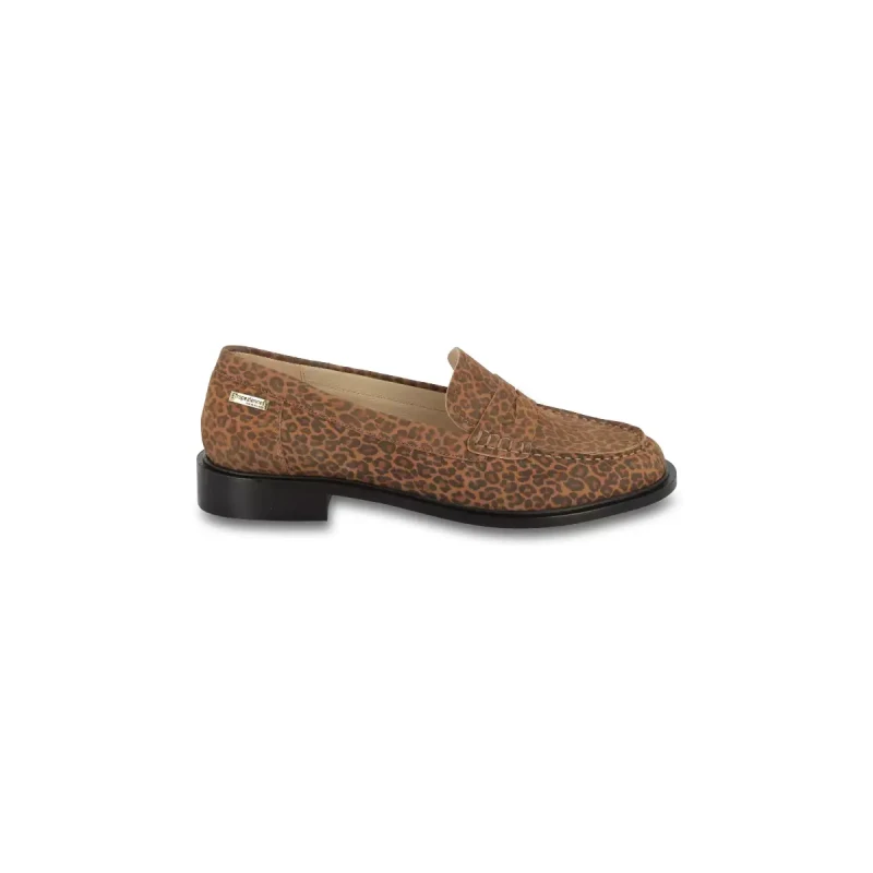 Image of LES TROPEZIENNES PAR M.BELARBI Lucie Leather Loafers Leopard Print Women 36 (3.5);37 (4);38 (5);39 (5.5 to 6);40 (6.5);41 (7)