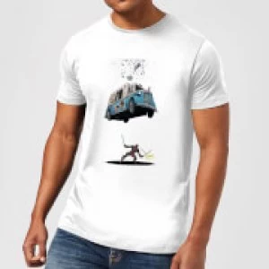 Image of Marvel Deadpool Ice Cream Mens T-Shirt - White - M