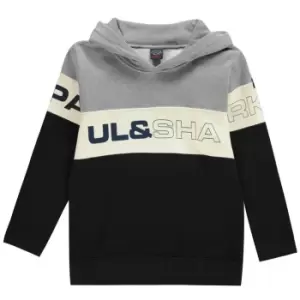 Image of Paul And Shark Colour Block Hoodie - Blue