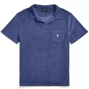 Image of Polo Ralph Lauren Polo Ralph Lauren Cotton Terry Polo Shirt Mens - Blue
